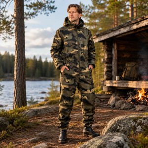 Miesten Softshell haalari, maastokuvioitu - Nuckö